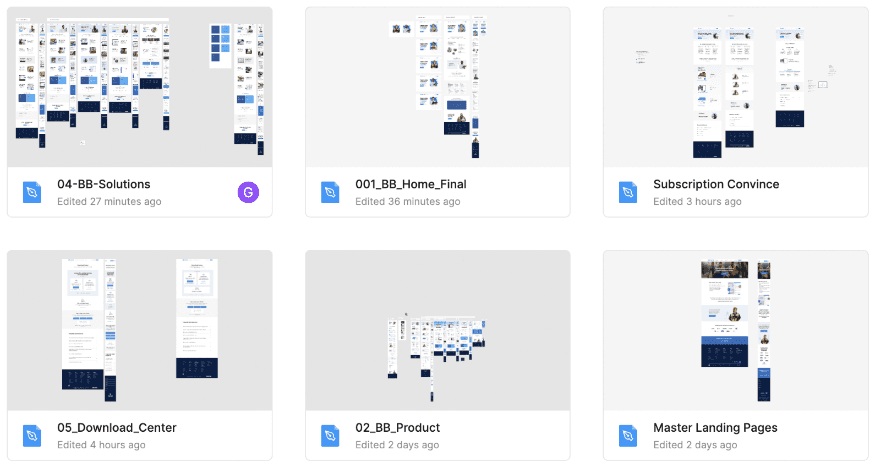 Figma workspace showing bluprnt components being built concurrently with Bluebeam site pages